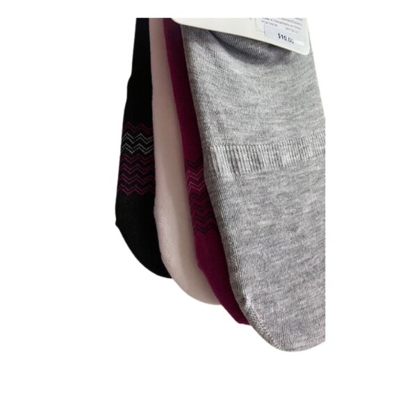 PEDS Colors 12 PAIR Mid Cut NO SHOW Liner Socks - Gel Heel Grip, Y-Heel - Picture 6 of 7